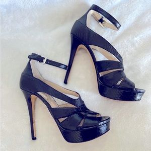 Michael Kors black strapy heels